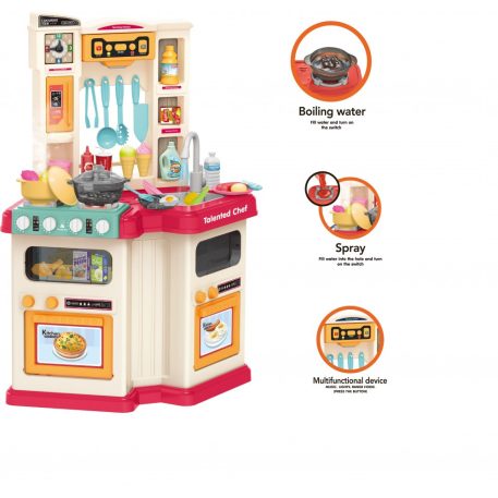 Mama Kiddies 67 részes 78,5 cm magas Talented Chef babakonyha szett piros színben