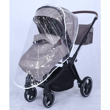 Mama Kiddies Luxury Travel System babakocsi babahordozóval bézs színben + ajándék lábzsák