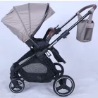 Mama Kiddies Luxury Travel System babakocsi babahordozóval bézs színben + ajándék lábzsák