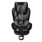 ISOFIX-es 360°-ban forgatható Mama Kiddies Racing biztonsági autósülés (40 -125 cm) fekete-szürke színben + Ajándék fejvédő párna