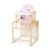 Klups AGA jedálenská stolička -jedľa /ružová srdiečková s macíkom