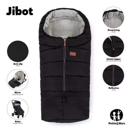 Petite&Mars Jibot 3in1 Állítható Bundazsák – Charcoal Grey