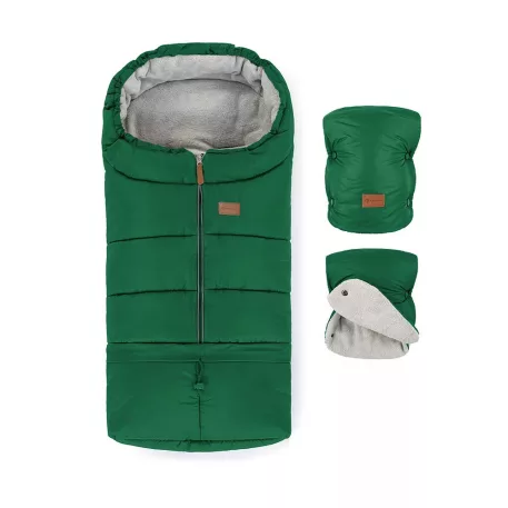 Petite&Mars Jibot 3in1 Téli Szett – Bundazsák és Kézmelegítő, Juicy Green