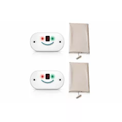   Baby Control Prémium TWINS - 2 db légzésfigyelő készülék, 2 db  extra nagy méretű érzékelőlappal