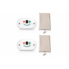   Baby Control Prémium TWINS - 2 db légzésfigyelő készülék, 2 db  extra nagy méretű érzékelőlappal