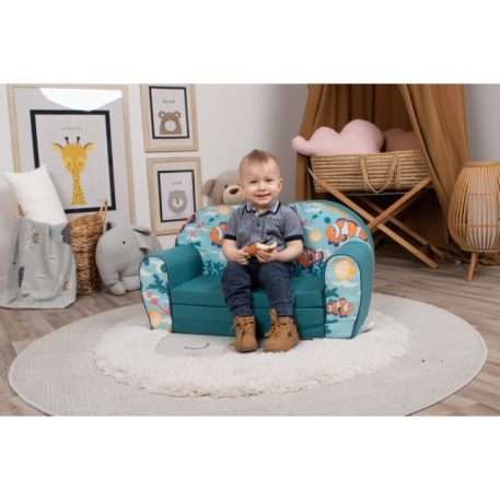 Mama Kiddies prémium szétnyitható dupla gyerekfotel - Clown Fish