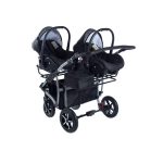 Mama Kiddies TWIN 3az1-ben ikerbabakocsi kiegészítőkkel szürke színben + Ajándék