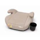 Mama Kiddies® i-Size HappyRide ülésmagasító (125-150 cm) ISOFIX rögzítéssel bézs színben zsiráf mintával – Ajándék pohártartó