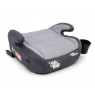 Mama Kiddies® i-Size HappyRide ülésmagasító (125-150 cm) ISOFIX rögzítéssel szürke színben bébi elefánt mintával – Ajándék pohártartó