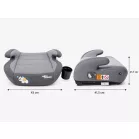 Mama Kiddies® i-Size HappyRide ülésmagasító (125-150 cm) ISOFIX rögzítéssel szürke színben bébi elefánt mintával – Ajándék pohártartó