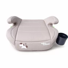   Mama Kiddies® i-Size HappyRide ülésmagasító (125-150 cm) bézs színben póni mintával – Ajándék pohártartó