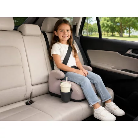 Mama Kiddies® i-Size HappyRide ülésmagasító (125-150 cm) bézs színben póni mintával – Ajándék pohártartó