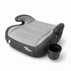 Mama Kiddies® i-Size HappyRide ülésmagasító (125-150 cm) szürke színben baby zsiráf mintával – Ajándék pohártartó