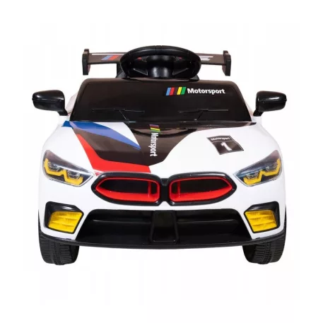 GTE fehér elektromos sportautó gyerekeknek távirányítóval