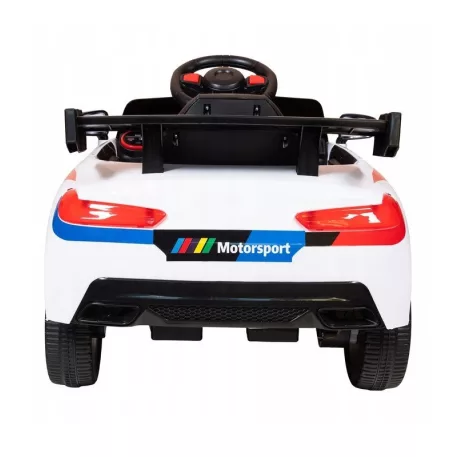 GTE fehér elektromos sportautó gyerekeknek távirányítóval