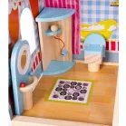 XXL-es fa babaház rengeteg kiegészítővel, medencével és LED világítással - 90 cm