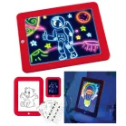 Magic Pad Interaktív rajztábla 6 db tollal és sablonokkal piros színben