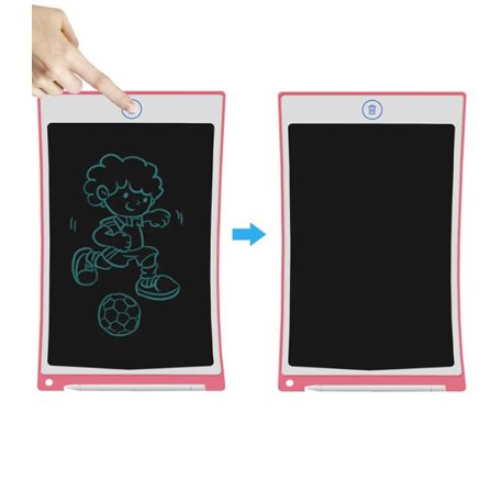 Elektronikus rajztábla ceruzával gyerekeknek pink színben - 25 cm