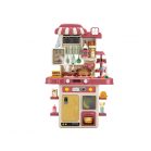 48 részes Mama Kiddies Kitchen Multi-Function babakonyha szett piros színben