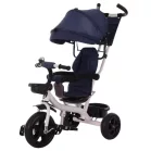 MK H-Trike Hero tricikli szülőkormánnyal és lábtartóval kék-fehér színben