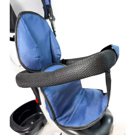 MK H-Trike Hero tricikli szülőkormánnyal és lábtartóval kék-fehér színben