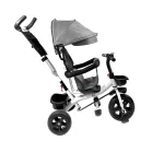 MK H-Trike Hero tricikli szülőkormánnyal és lábtartóval szürke-fehér színben