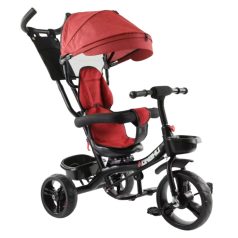   MK H-Trike Hurricane tricikli 360 fokban forgatható üléssel piros-fekete színben