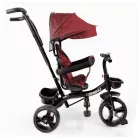 MK H-Trike Hurricane tricikli 360 fokban forgatható üléssel piros-fekete színben