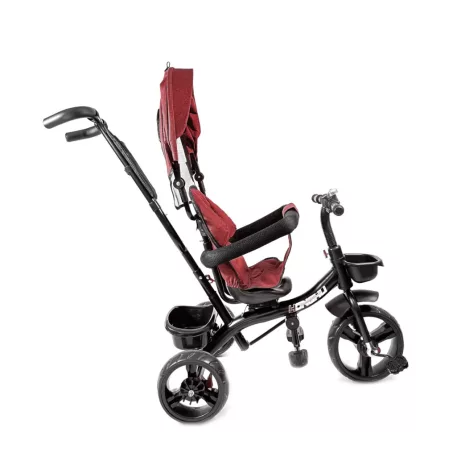 MK H-Trike Hurricane tricikli 360 fokban forgatható üléssel piros-fekete színben