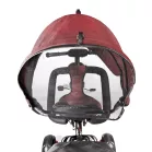 MK H-Trike Hurricane tricikli 360 fokban forgatható üléssel piros-fekete színben