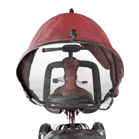 MK H-Trike Hurricane tricikli 360 fokban forgatható üléssel piros-fekete színben