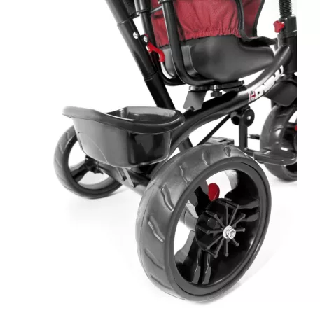 MK H-Trike Hurricane tricikli 360 fokban forgatható üléssel piros-fekete színben