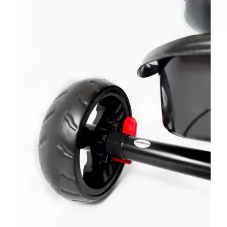 MK H-Trike Hurricane tricikli 360 fokban forgatható üléssel piros-fekete színben