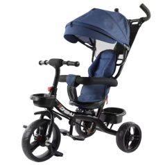   MK H-Trike Hurricane tricikli 360 fokban forgatható üléssel kék-fekete színben