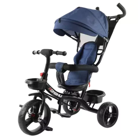 MK H-Trike Hurricane tricikli 360 fokban forgatható üléssel kék-fekete színben