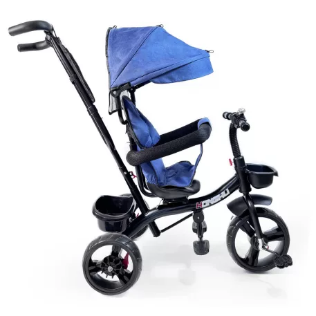 MK H-Trike Hurricane tricikli 360 fokban forgatható üléssel kék-fekete színben