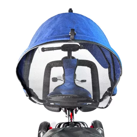 MK H-Trike Hurricane tricikli 360 fokban forgatható üléssel kék-fekete színben