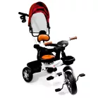 MK H-Trike Harmony tricikli 360 fokban forgatható üléssel, szülőkormánnyal piros-fehér színben + ajándék