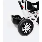 MK H-Trike Harmony tricikli 360 fokban forgatható üléssel, szülőkormánnyal piros-fehér színben + ajándék