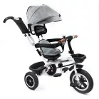 MK H-Trike Heaven tricikli szülőkormánnyal és lábtartóval szürke-fehér színben