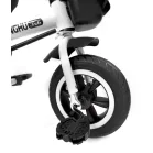 MK H-Trike Heaven tricikli szülőkormánnyal és lábtartóval szürke-fehér színben