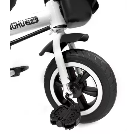 MK H-Trike Heaven tricikli szülőkormánnyal és lábtartóval szürke-fehér színben