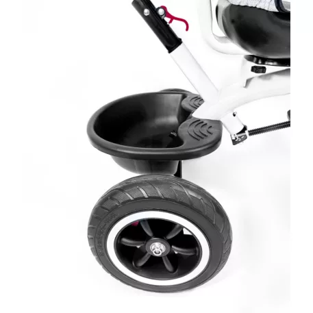 MK H-Trike Heaven tricikli szülőkormánnyal és lábtartóval szürke-fehér színben