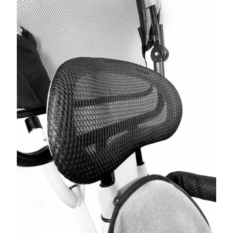 MK H-Trike Heaven tricikli szülőkormánnyal és lábtartóval szürke-fehér színben