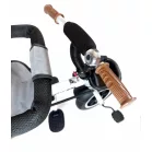 MK H-Trike Heaven tricikli szülőkormánnyal és lábtartóval szürke-fehér színben