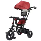 MK H-Trike Hunter tricikli szülőkormánnyal és lábtartóval piros-fekete színben