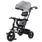 MK H-Trike Hunter tricikli szülőkormánnyal és lábtartóval szürke színben