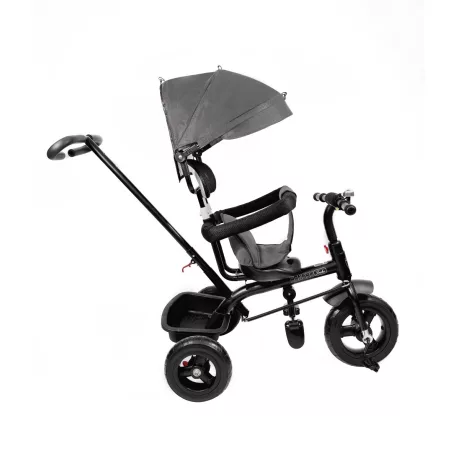 MK H-Trike Hunter tricikli szülőkormánnyal és lábtartóval szürke színben