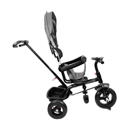 MK H-Trike Hunter tricikli szülőkormánnyal és lábtartóval szürke színben