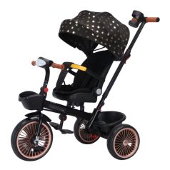   MK H-Trike Highline tricikli 360 fokban forgatható üléssel és szülőkormánnyal fekete színben